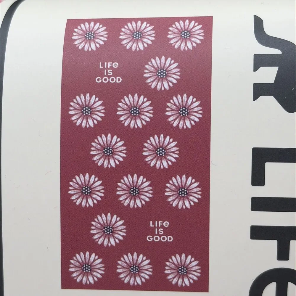 Life is Good Red Printed Beach Towel 34 x 64 in 100% Cotton Graphic Print